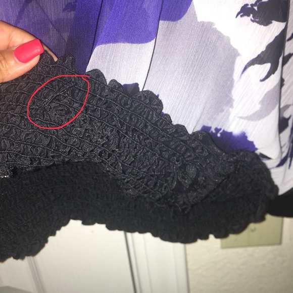 FOREVER 21 FLORAL SPLIT SLEEVE CROP TOP - Picture 7 of 8